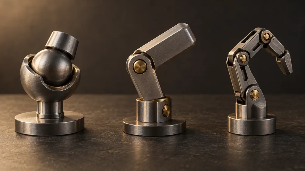 Generic ball joint, hinge and articulated finger mechanisms